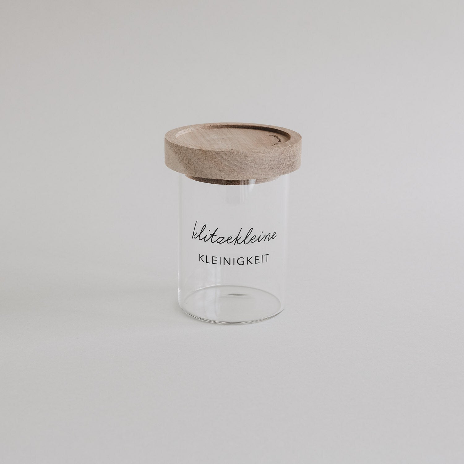 Mini Vorratsglas "Kleinigkeit" - 7,2x9,7 cm (Schwarz)