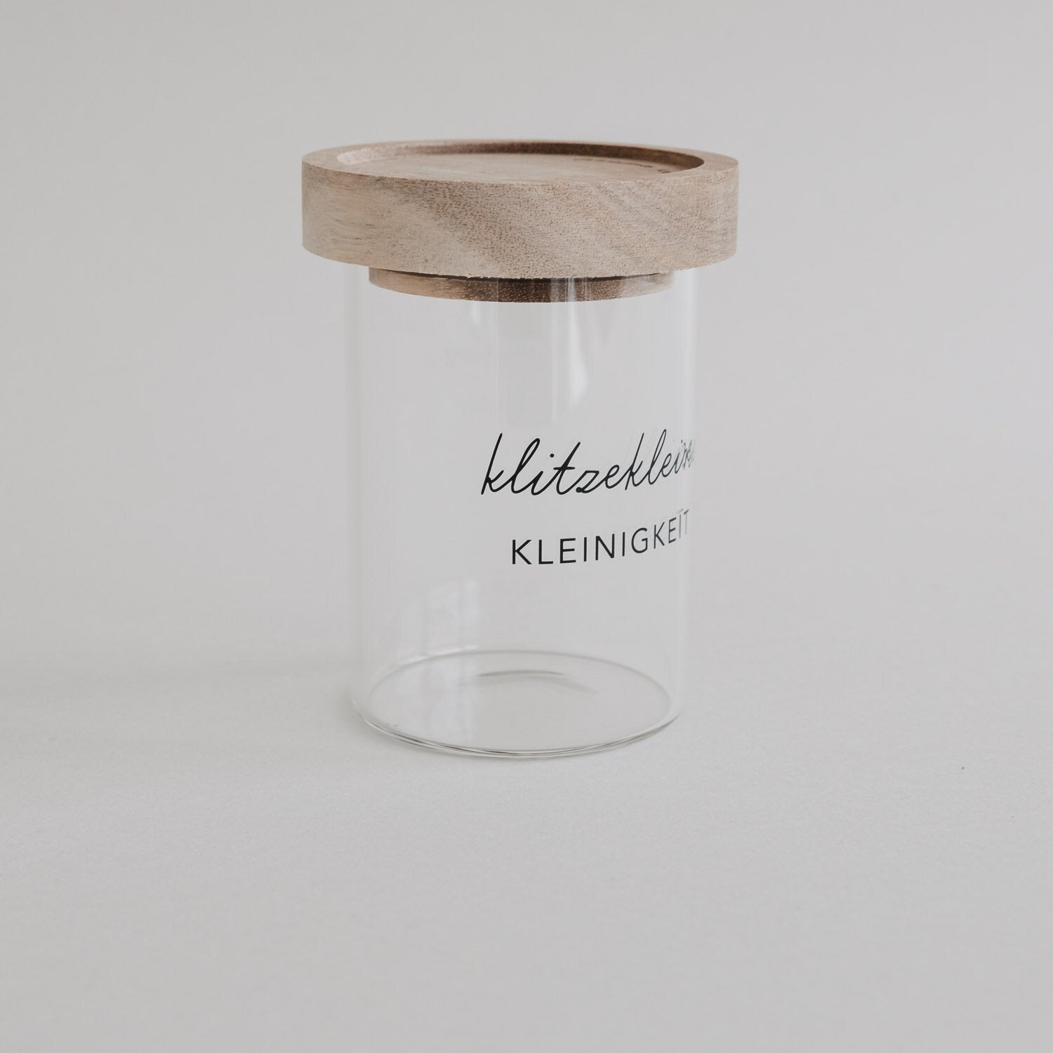 Mini Vorratsglas "Kleinigkeit" - 7,2x9,7 cm (Schwarz)