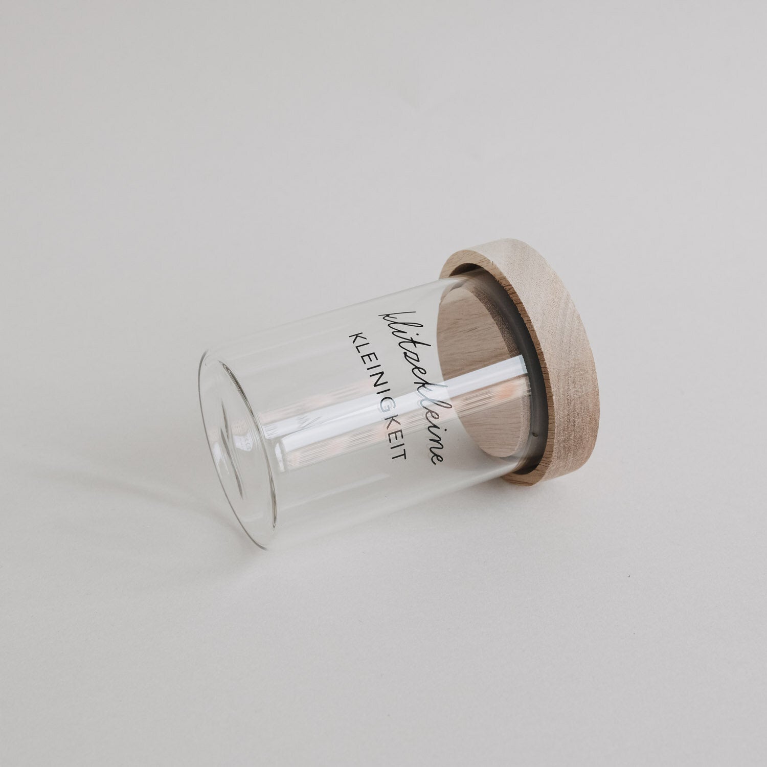 Mini Vorratsglas "Kleinigkeit" - 7,2x9,7 cm (Schwarz)