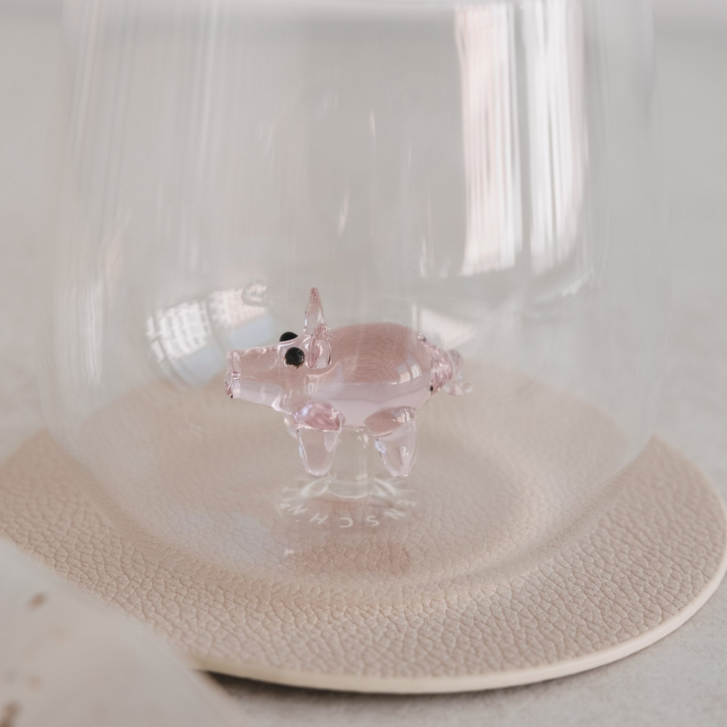 Trinkglas "Schweinfigur"