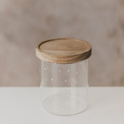 Vorratsglas "Herzen" - 13 cm (Weiß)