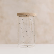 Vorratsglas "Herzen" - 19 cm (Schwarz)