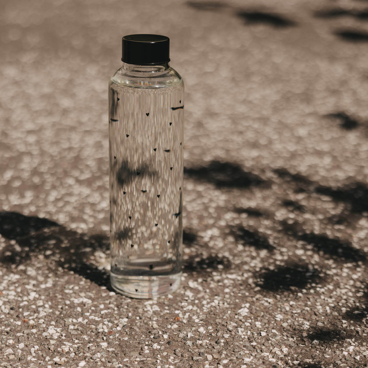 Trinkflasche "Herzen" - 500 ml (Transparent)