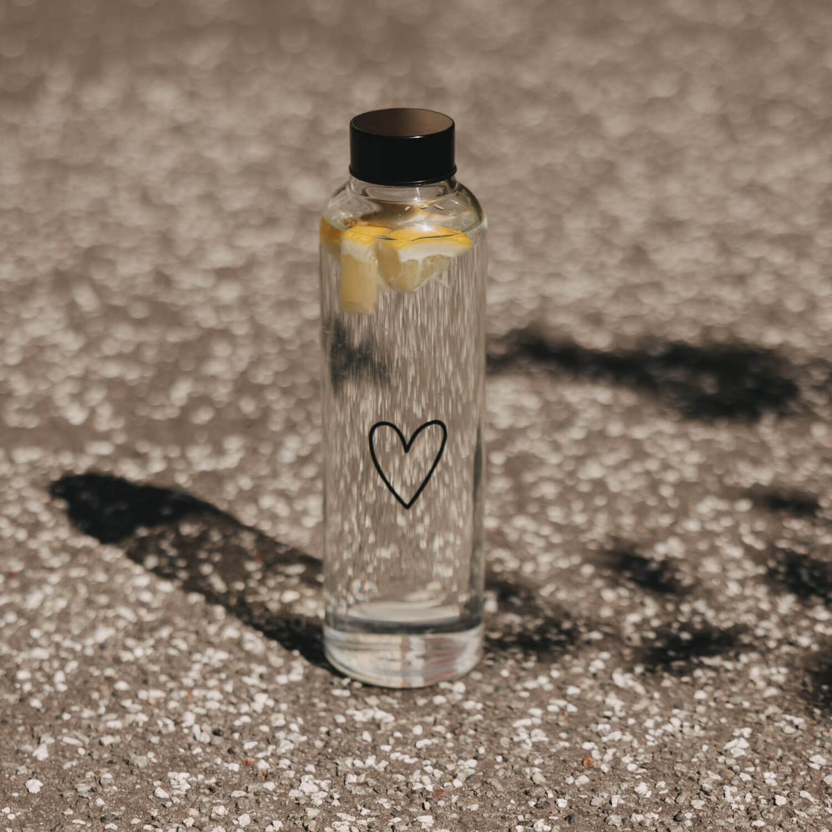 Trinkflasche "Herz" - 750 ml (Transparent)