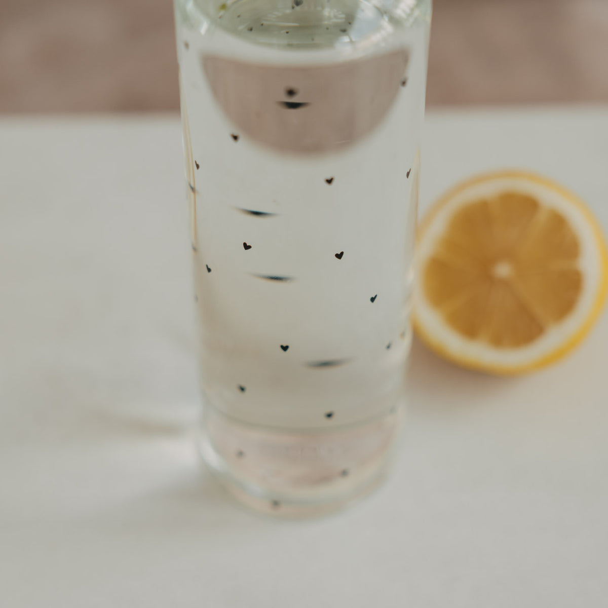Trinkflasche "Herzen" - 750 ml (Transparent)