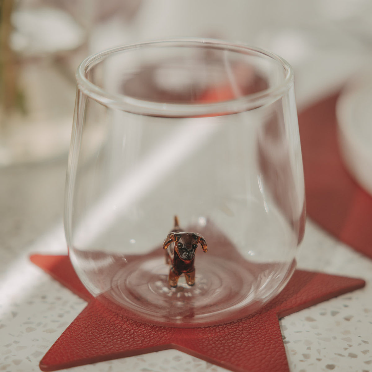 Figurglas "Dackel" - 9,5 x 10 cm