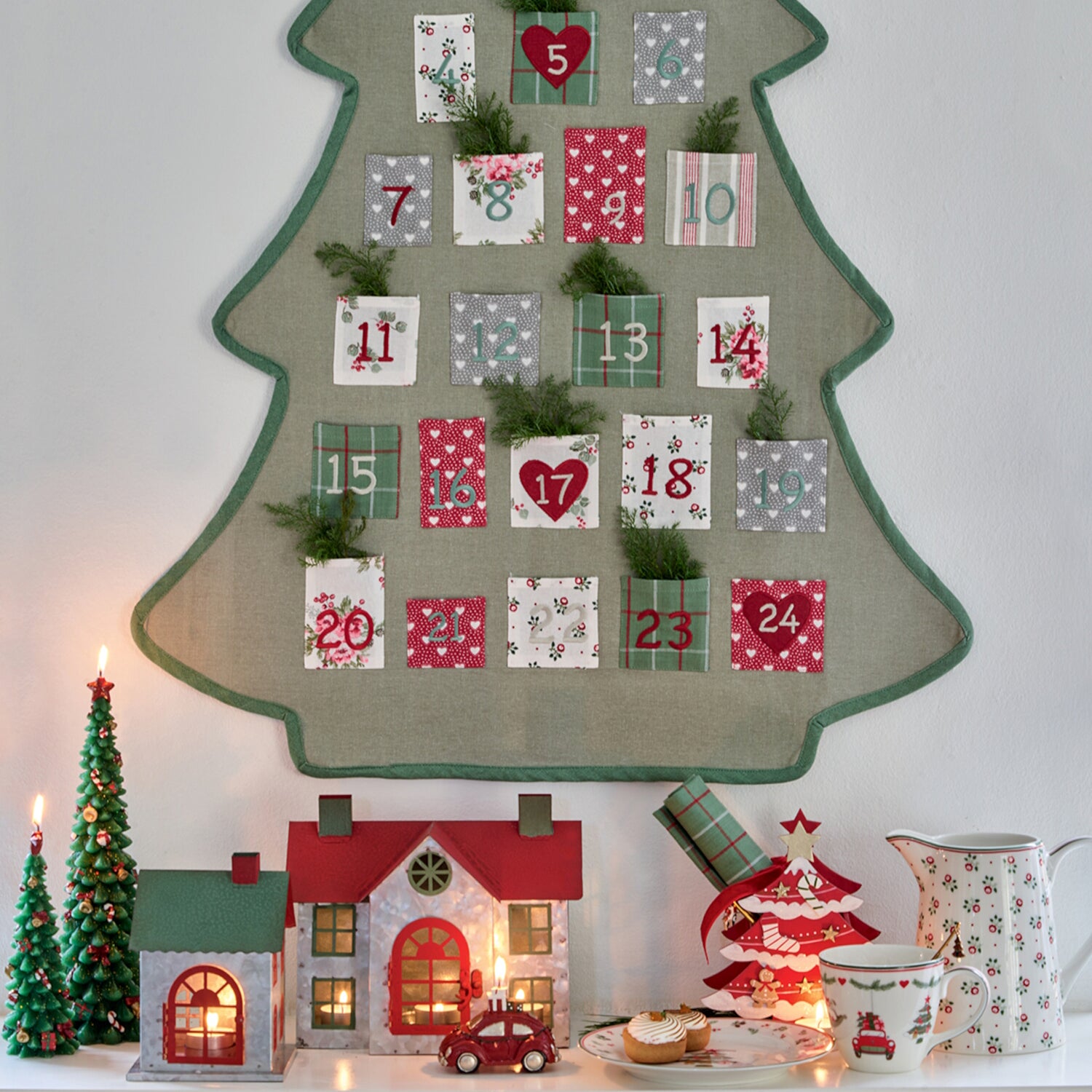 Magnet im 4er-Set "Christmas Car" (Red)