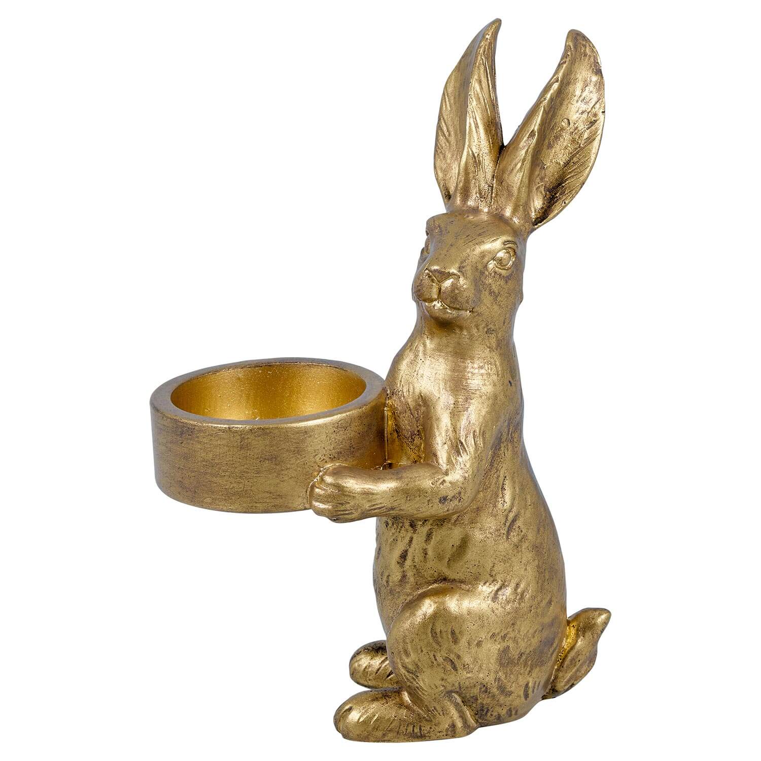 Deko-Hasen im 4er-Set (Gold)