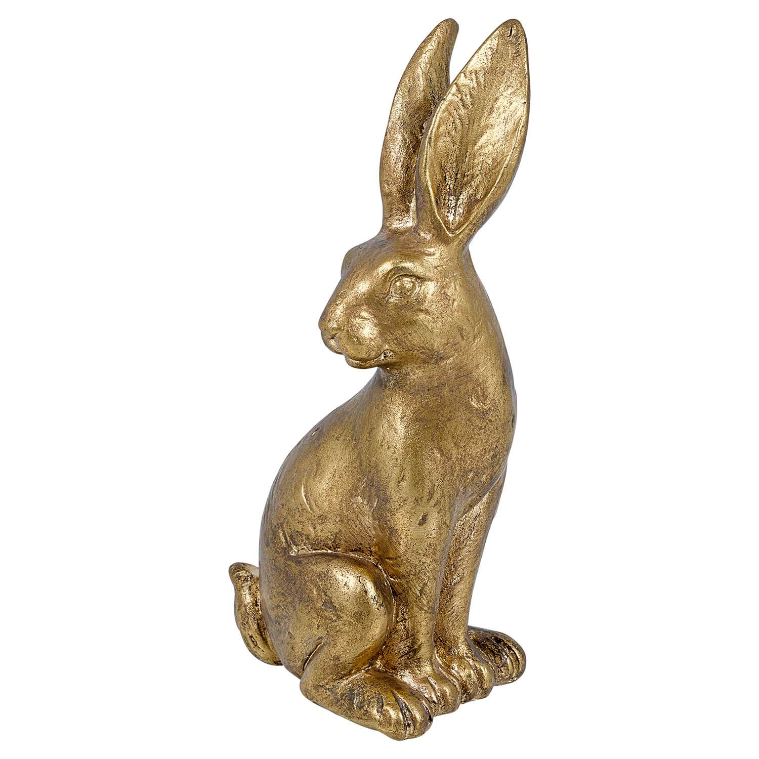 Deko-Hasen im 4er-Set (Gold)