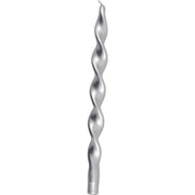 Stabkerze im 2er-Set - Groß (Silver/Twisted)