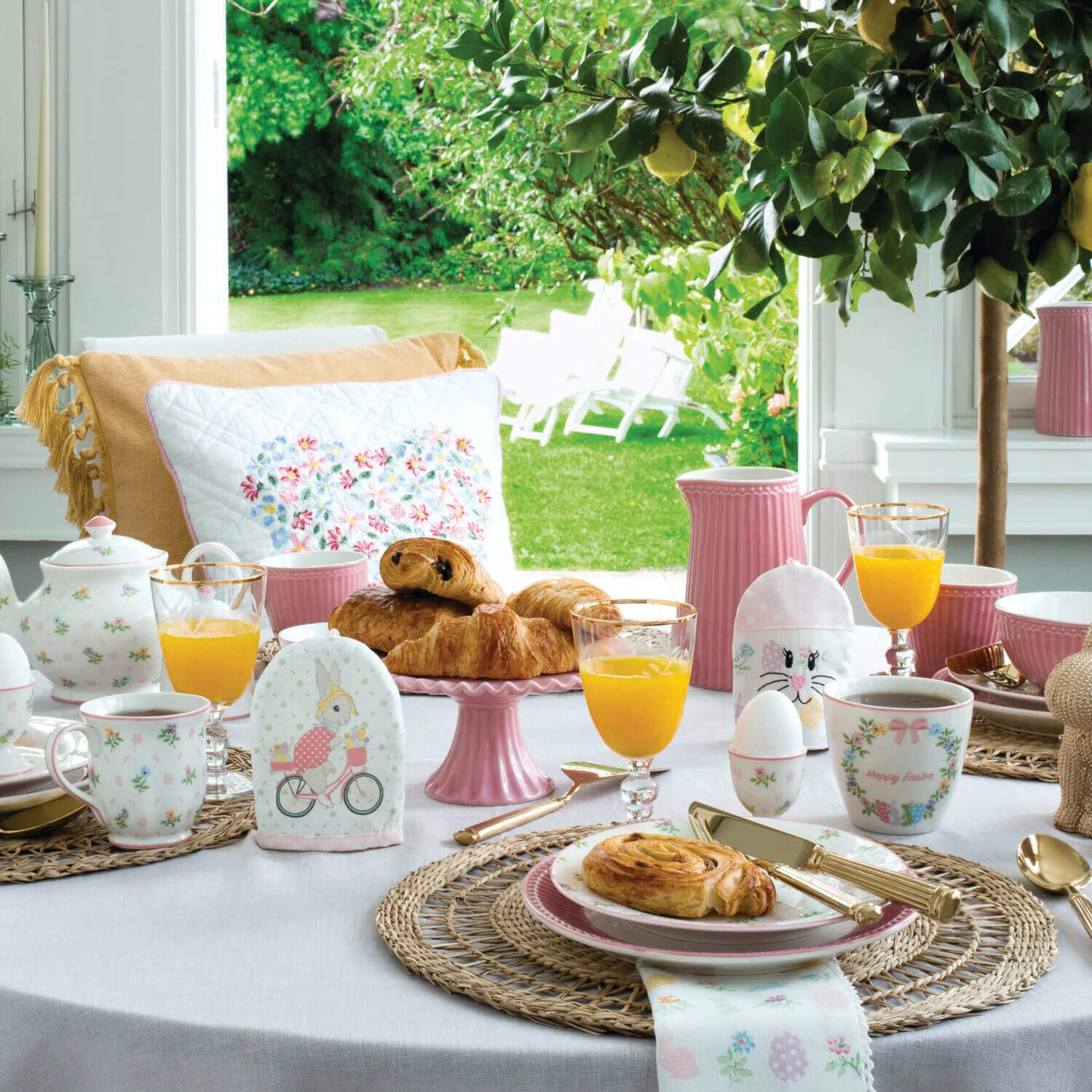 Karten und Umschläge im 12er-Set "Cilja Easter" - Medium (White)