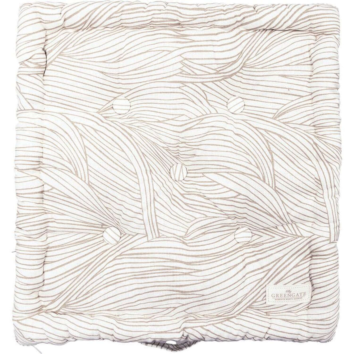 Box-Kissen aus Baumwolle "Wilja" - 50x50x10 cm (Beige)