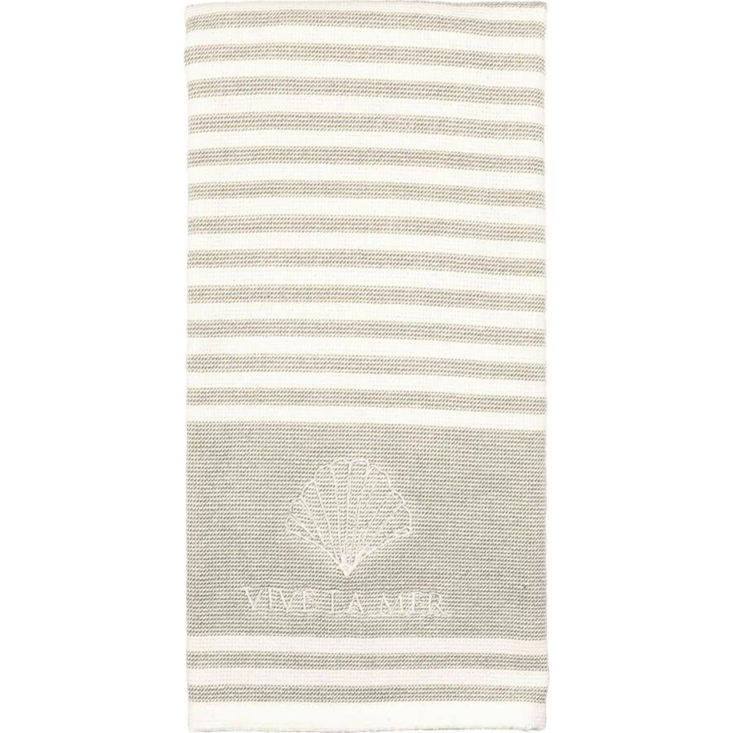 Baumwoll-Handtuch "Vive la mer" - 40x70 cm (Sand)