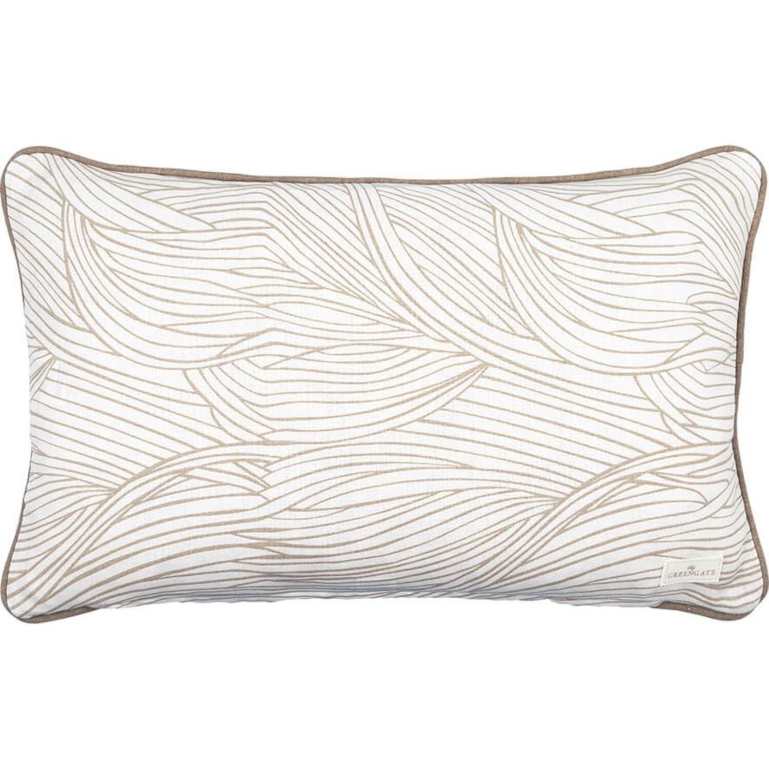 Baumwoll-Kissenbezug "Wilja" - 30x50 cm (Beige)
