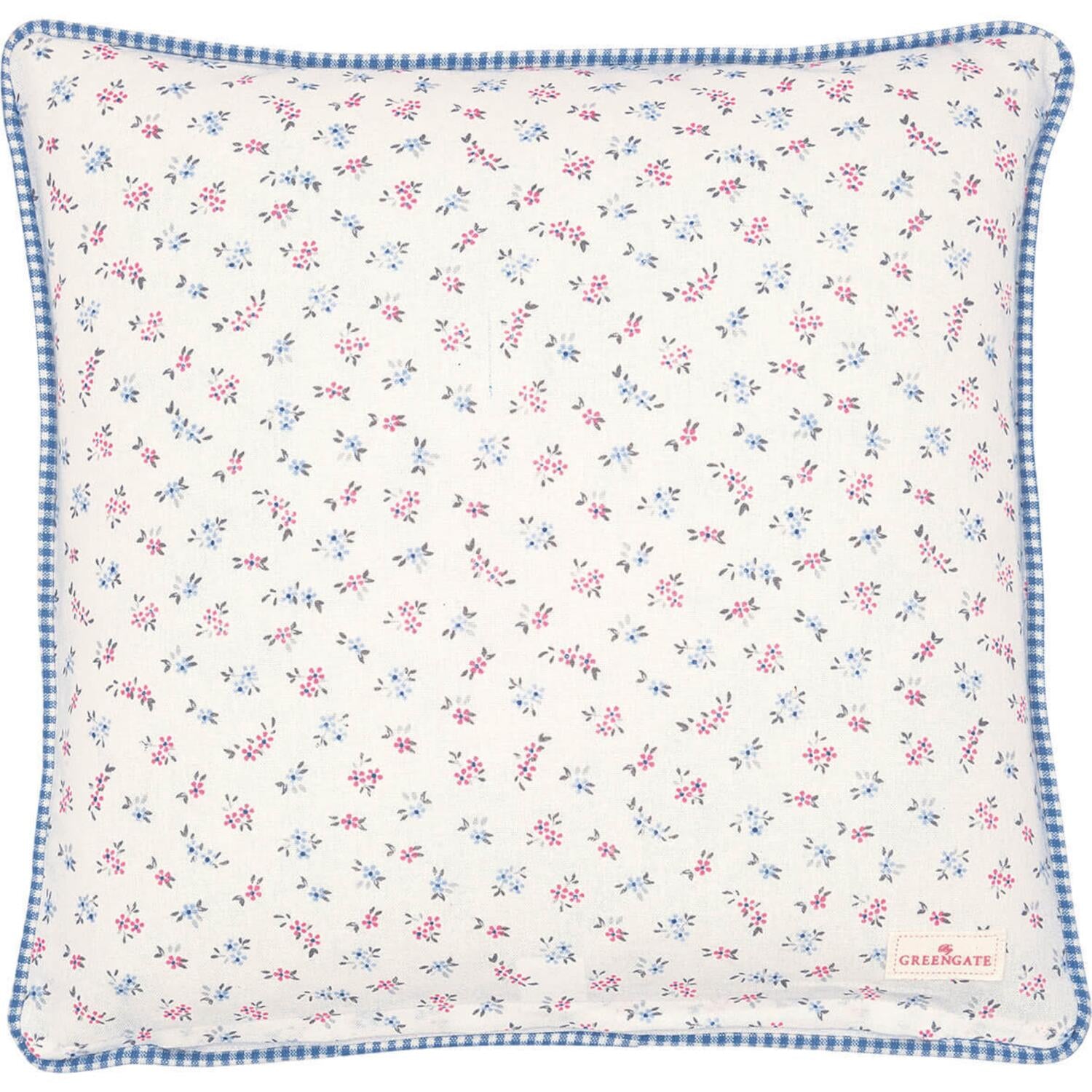 Kissenhülle mit Stickerei "Laura Moments" - 40x40 cm (Dusty Blue)