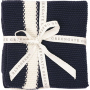 Baumwoll-Spültuch "Alice" im 3er-Set - 32x32 cm (Dark Blue)