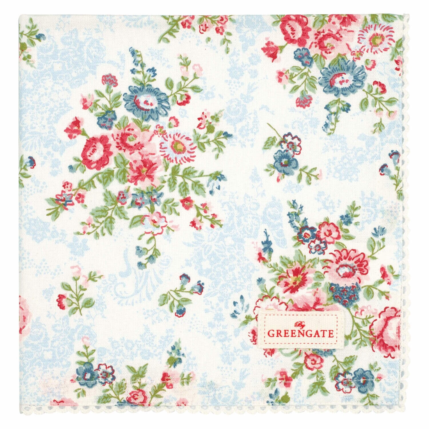 Stoffserviette mit Spitze "Ailis" (White)