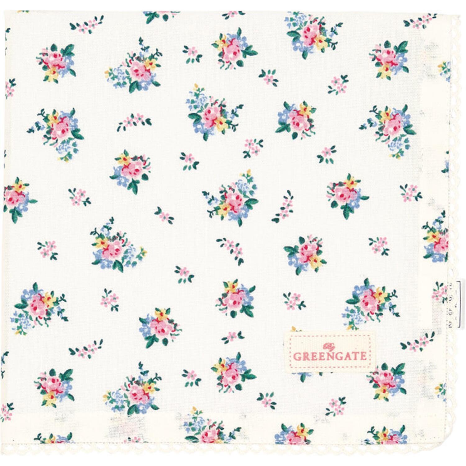 Stoffserviette mit Spitze "Augusta" (White)
