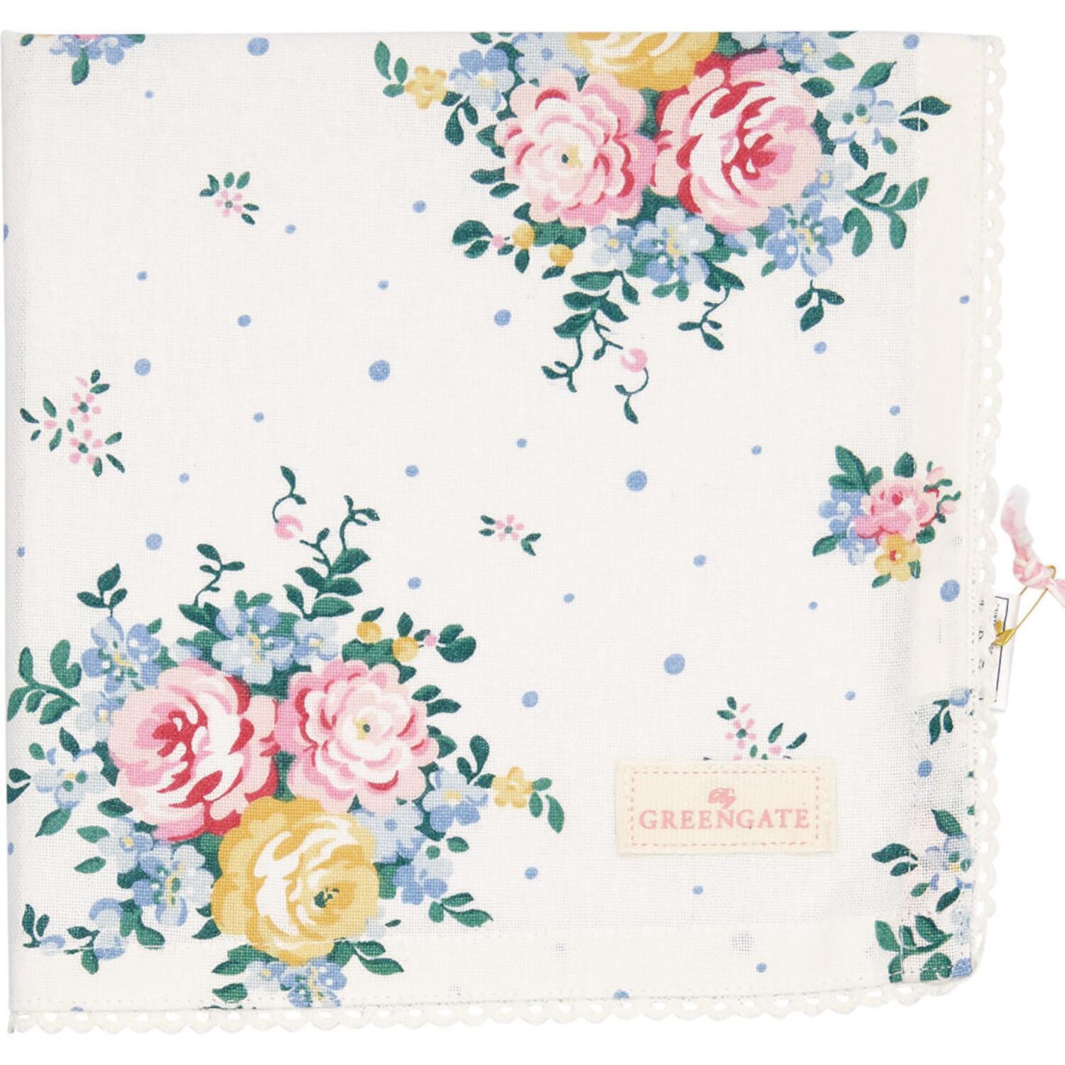 Stoffserviette mit Spitze "Laura" (White)
