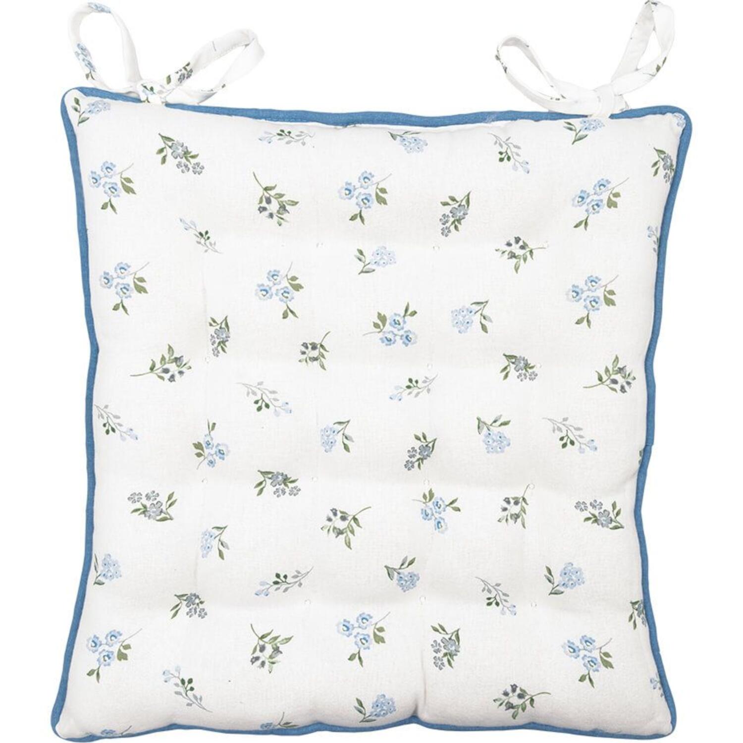 Baumwoll-Sitzkissen "Britt" - L (Pale Blue)