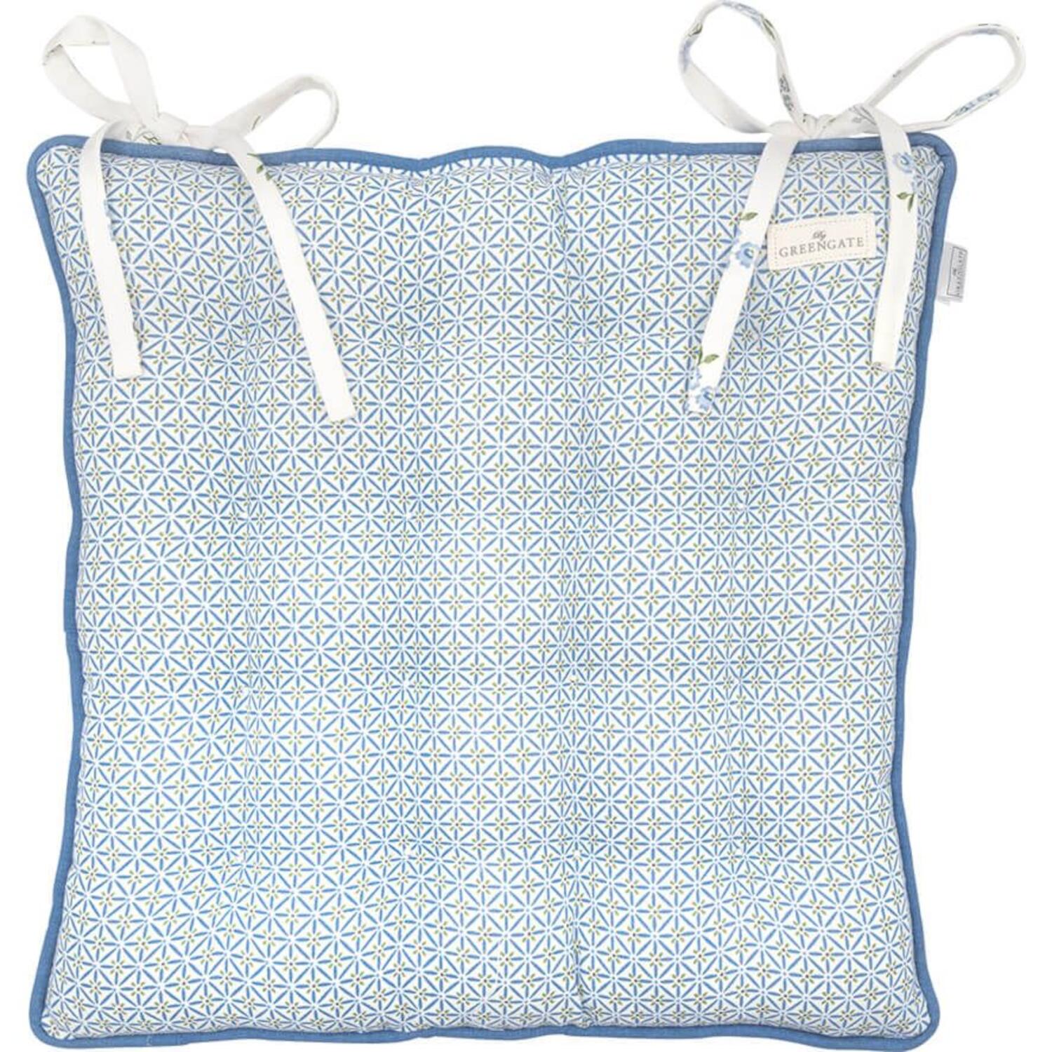 Baumwoll-Sitzkissen "Britt" - L (Pale Blue)