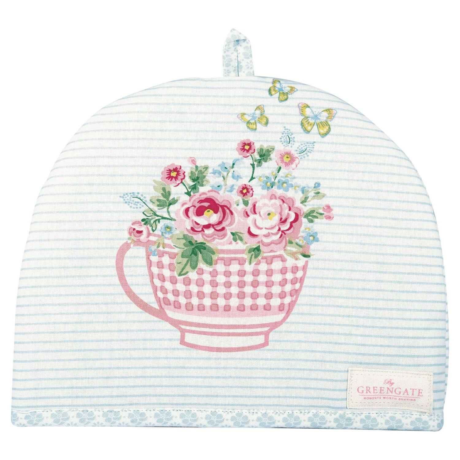 Teekannen-Wärmer "Alma Flowers" - 26x28 cm (White) GreenGate