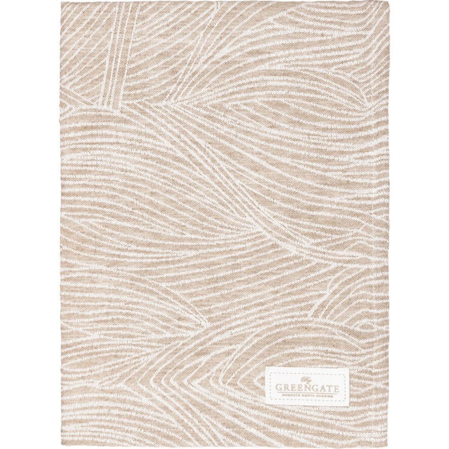Baumwoll-Geschirrtuch "Wilja" - 70x50 cm (Beige)