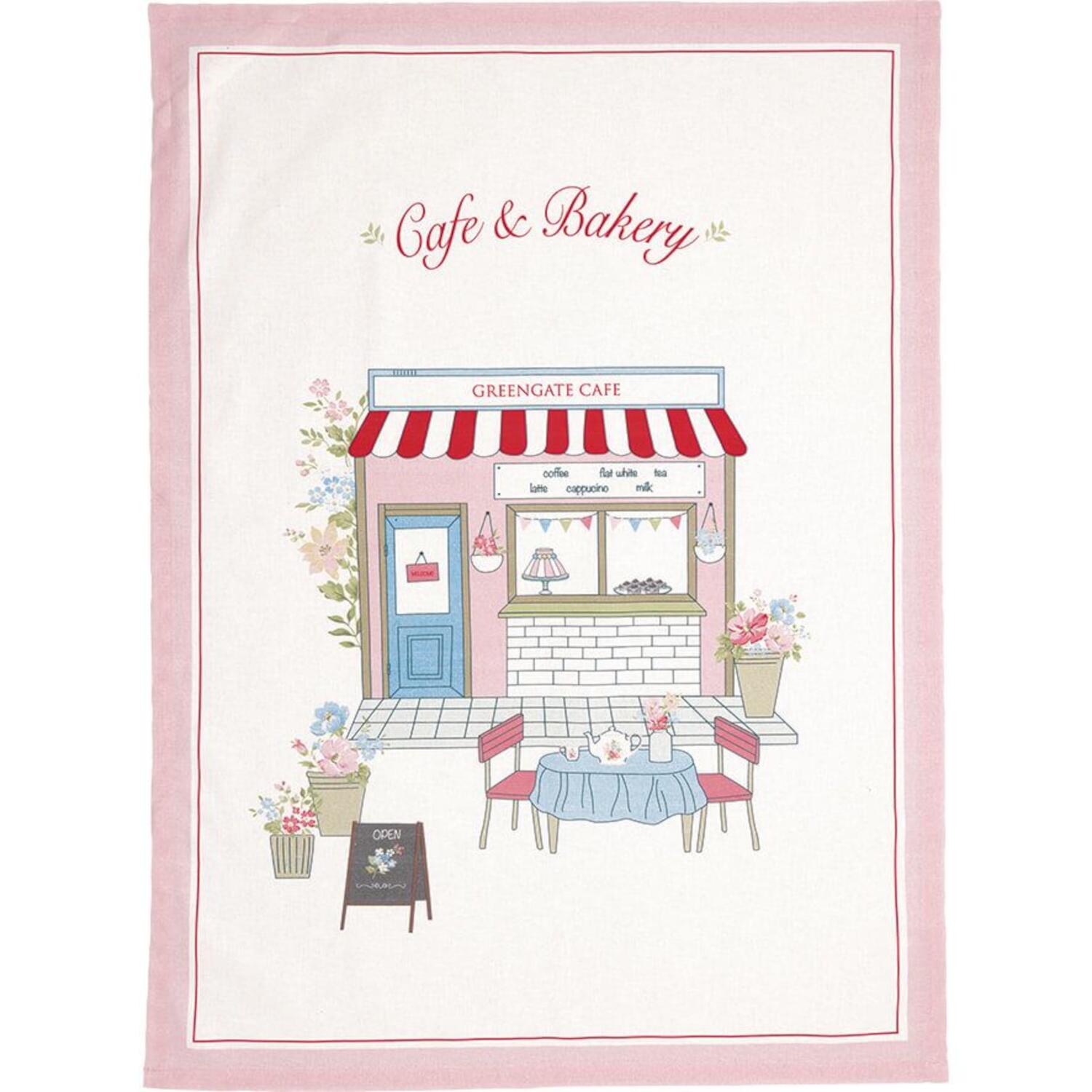 Baumwoll-Geschirrtuch "Josefina" - 70x50 cm (Cafe White)