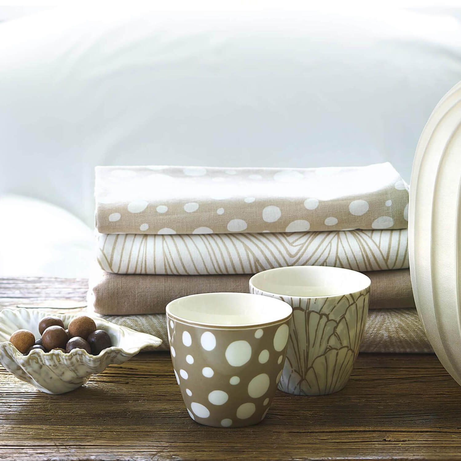 Latte Cup "Neva" - 10x9 cm (Beige)