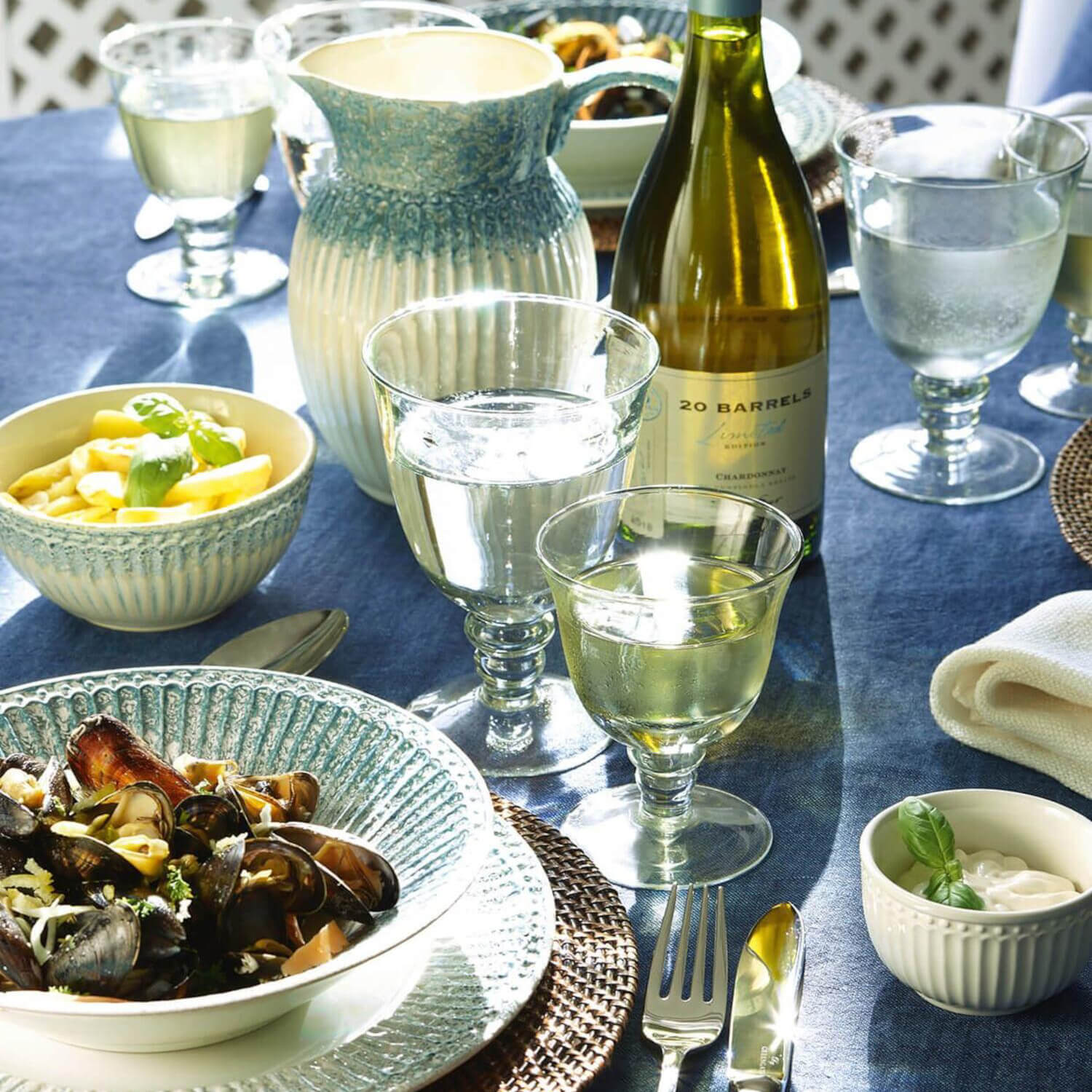 Rattan-Untersetzer - 32x32 cm (Braun)