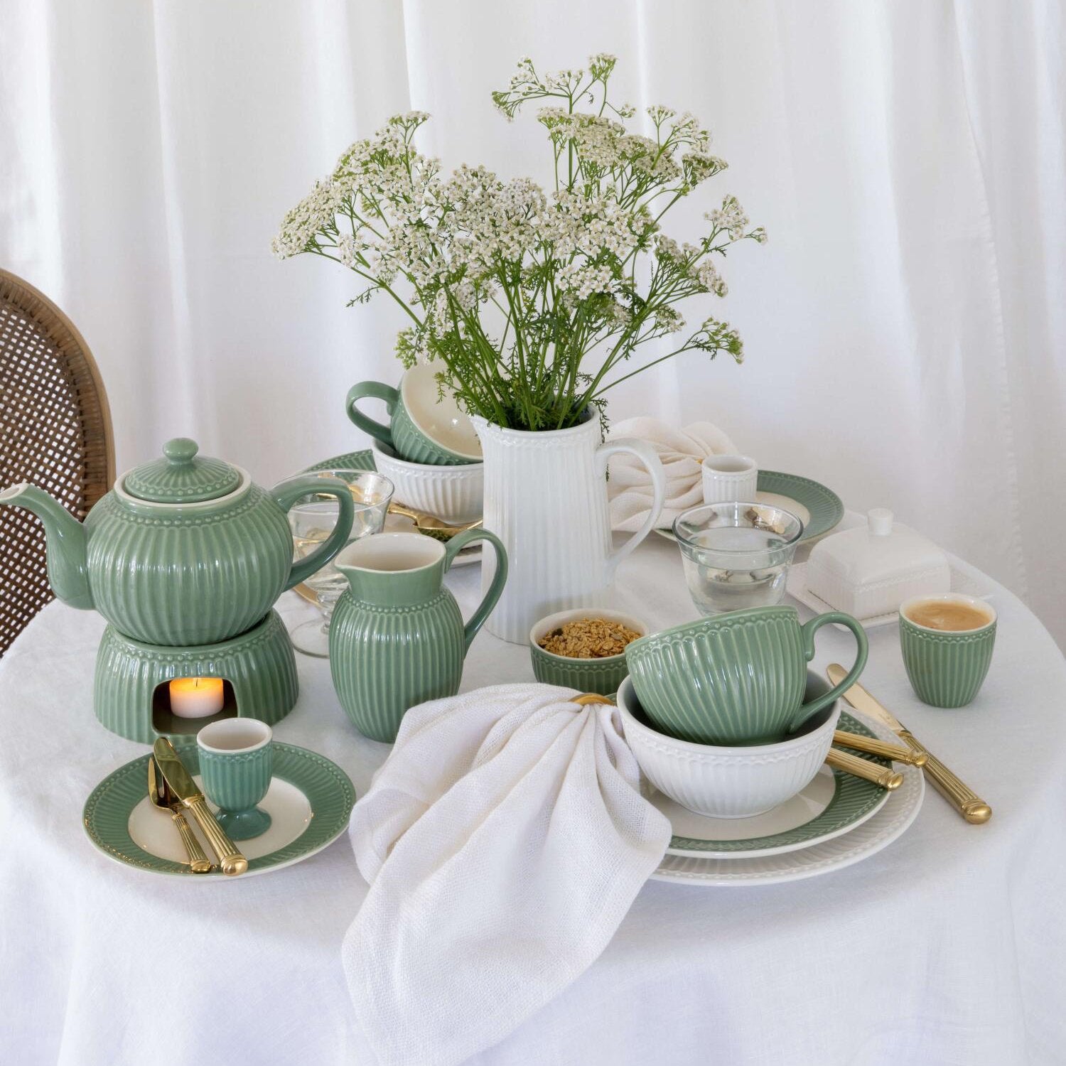 GreenGate Stövchen "Alice" (Dusty Green)