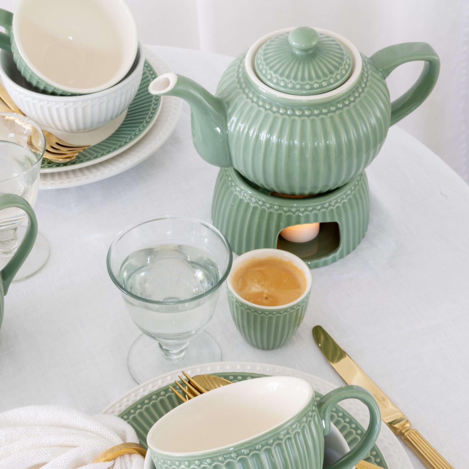 GreenGate Stövchen "Alice" (Dusty Green)