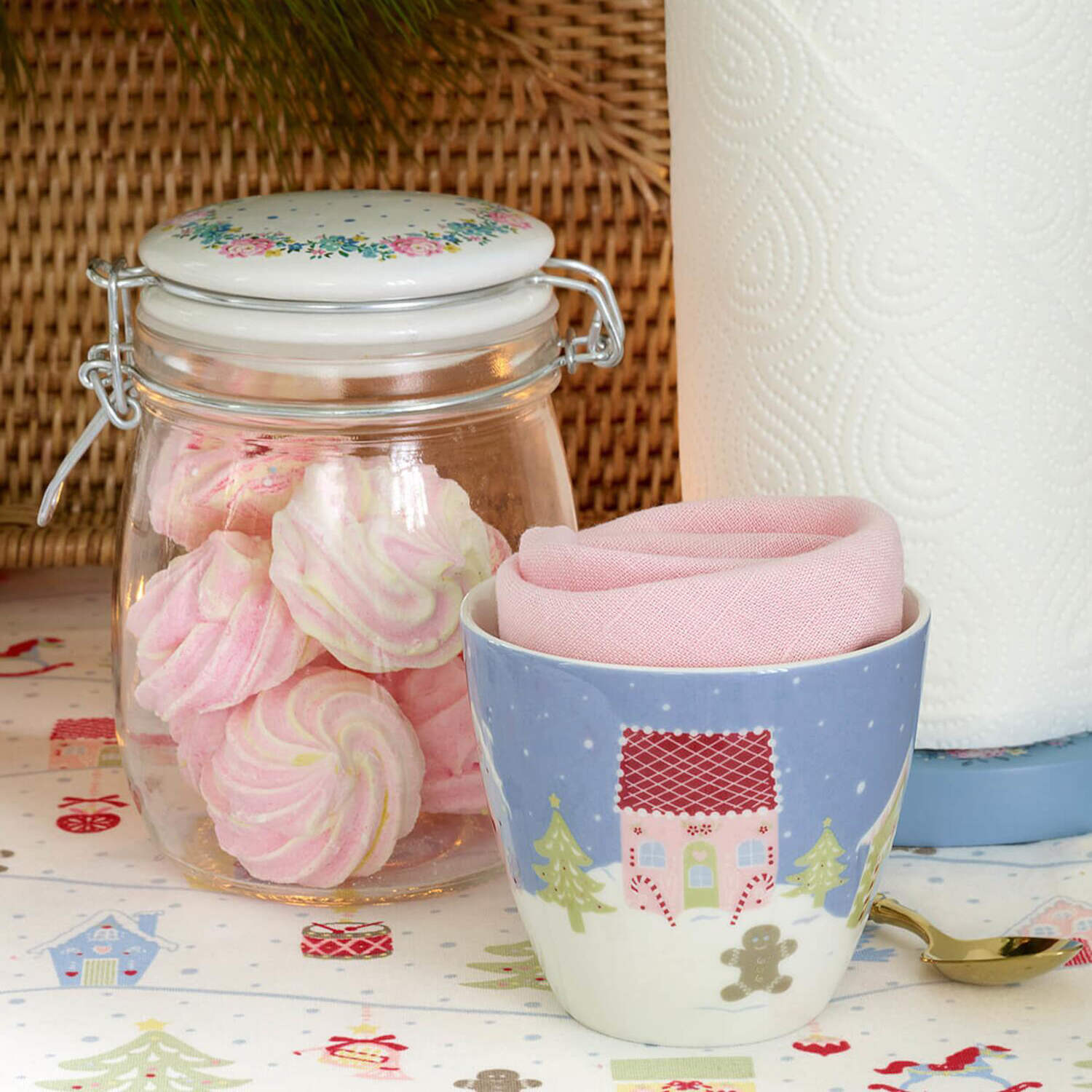 Küchenrollenhalter "Laura" (Dusty Blue)