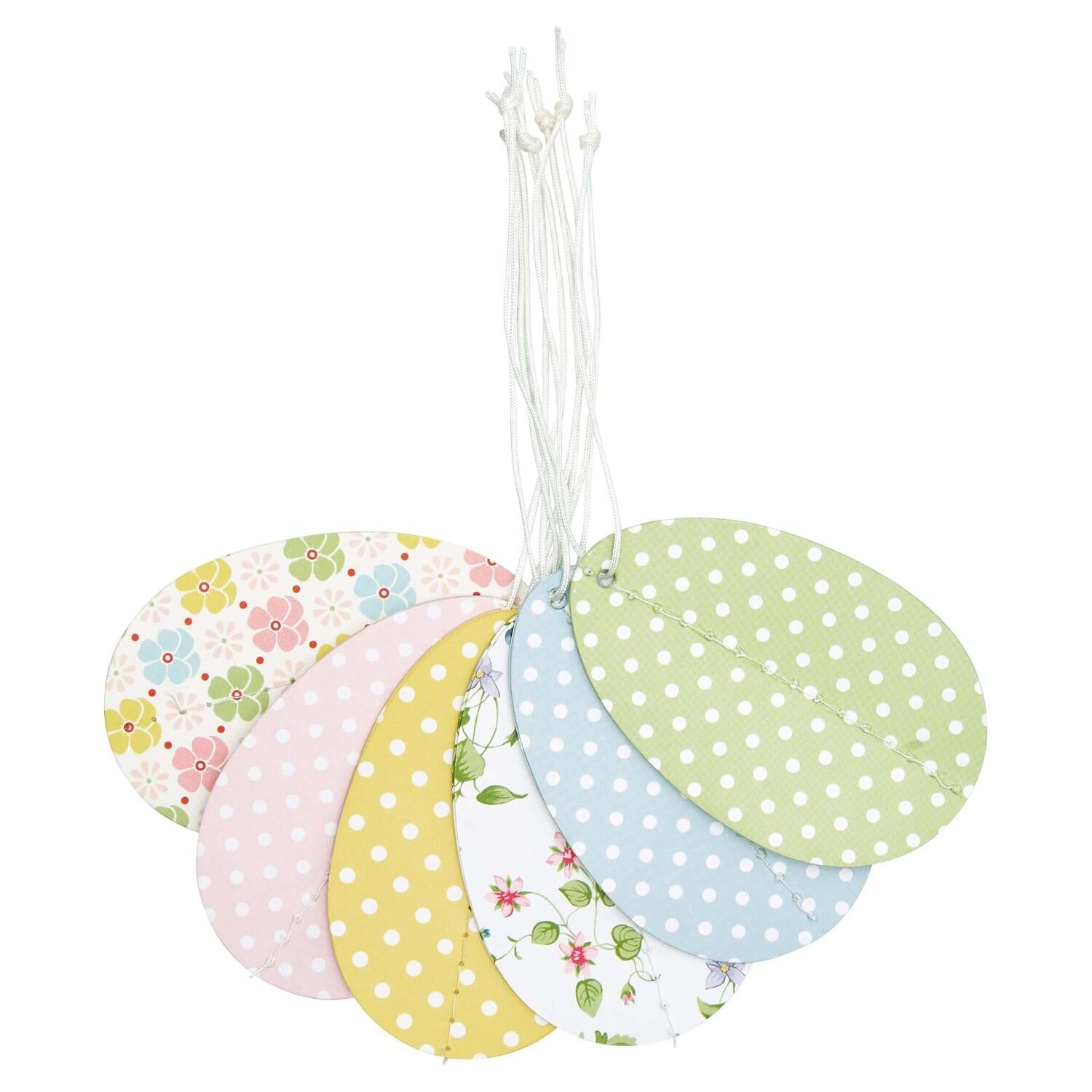 Deko-Anhänger Osterei aus Papier "Summer Mix" - 6er-Set (Bunt)