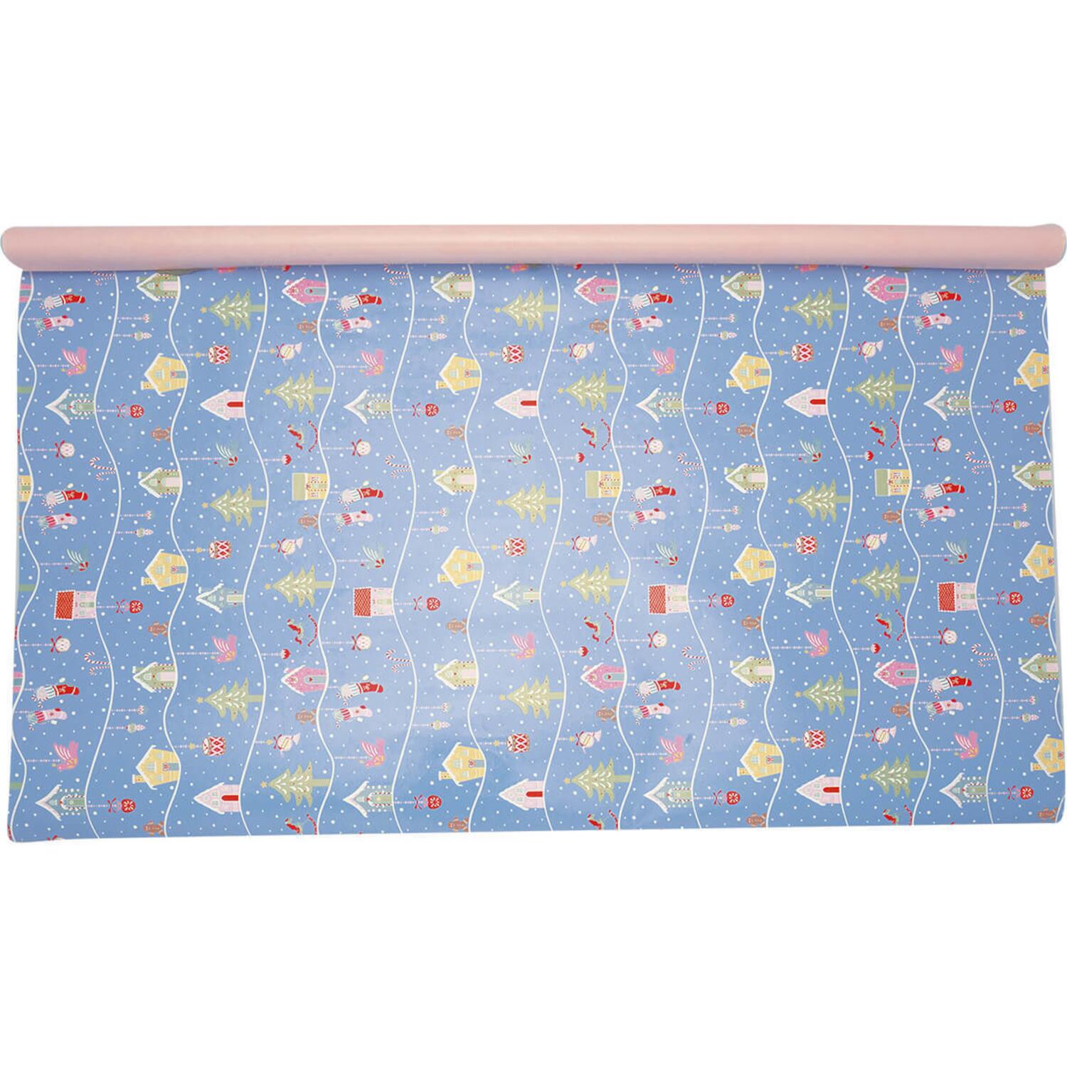 Geschenkpapier "Laura Christmas" - 6 m (Dusty Blue)