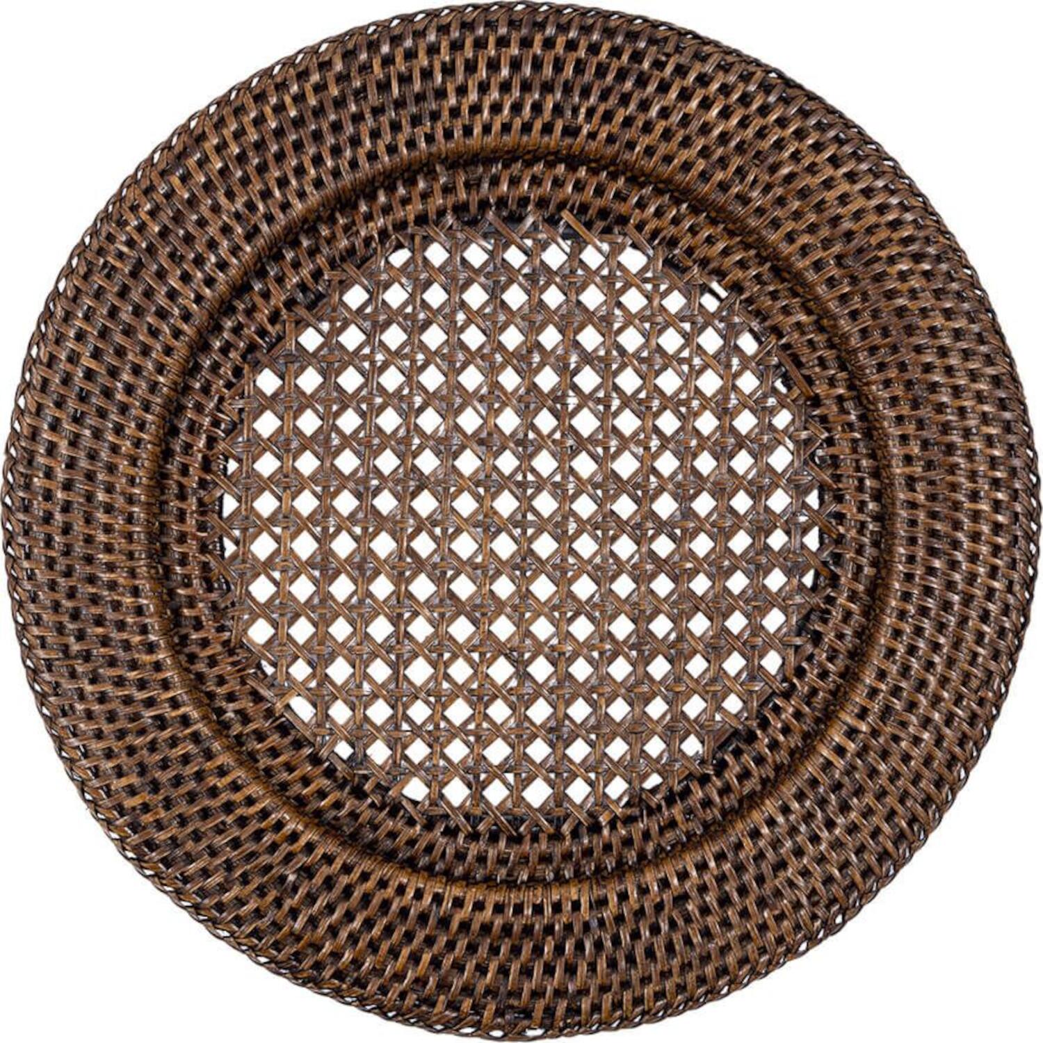 Rattan-Untersetzer - 32x32 cm (Braun)