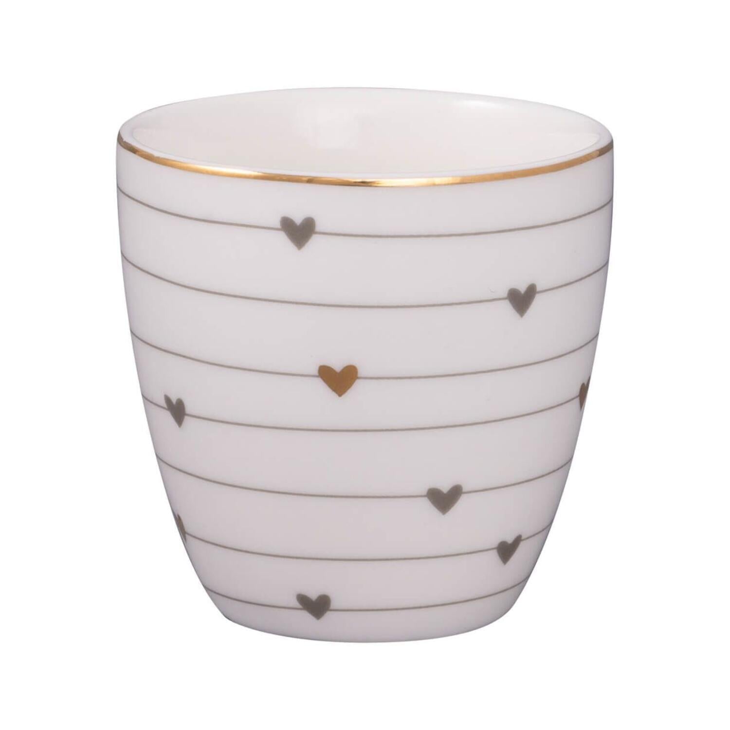 Mini Latte Cup "Grace" - 7x7 cm (Grau)