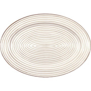 Servierplatte oval "Dunes" - 34x24 cm (Weiß)