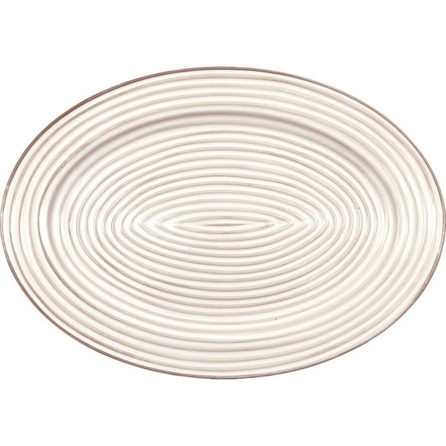 Servierplatte oval "Dunes" - 34x24 cm (Weiß)