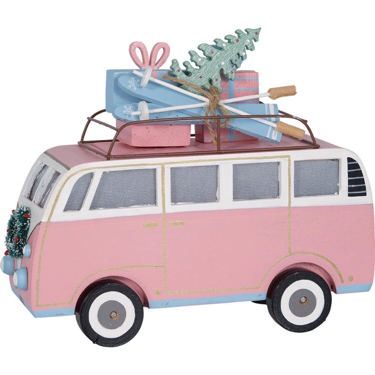 Weihnachtsauto Van "Laura" - 20x9,5x17 cm (Pale Pink) GreenGate