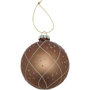 Weihnachtskugel "Decorated" - 8 cm (Braun) GreenGate