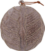 Weihnachtskugel mit Glitzer "Winter Leaf" - Extragroß