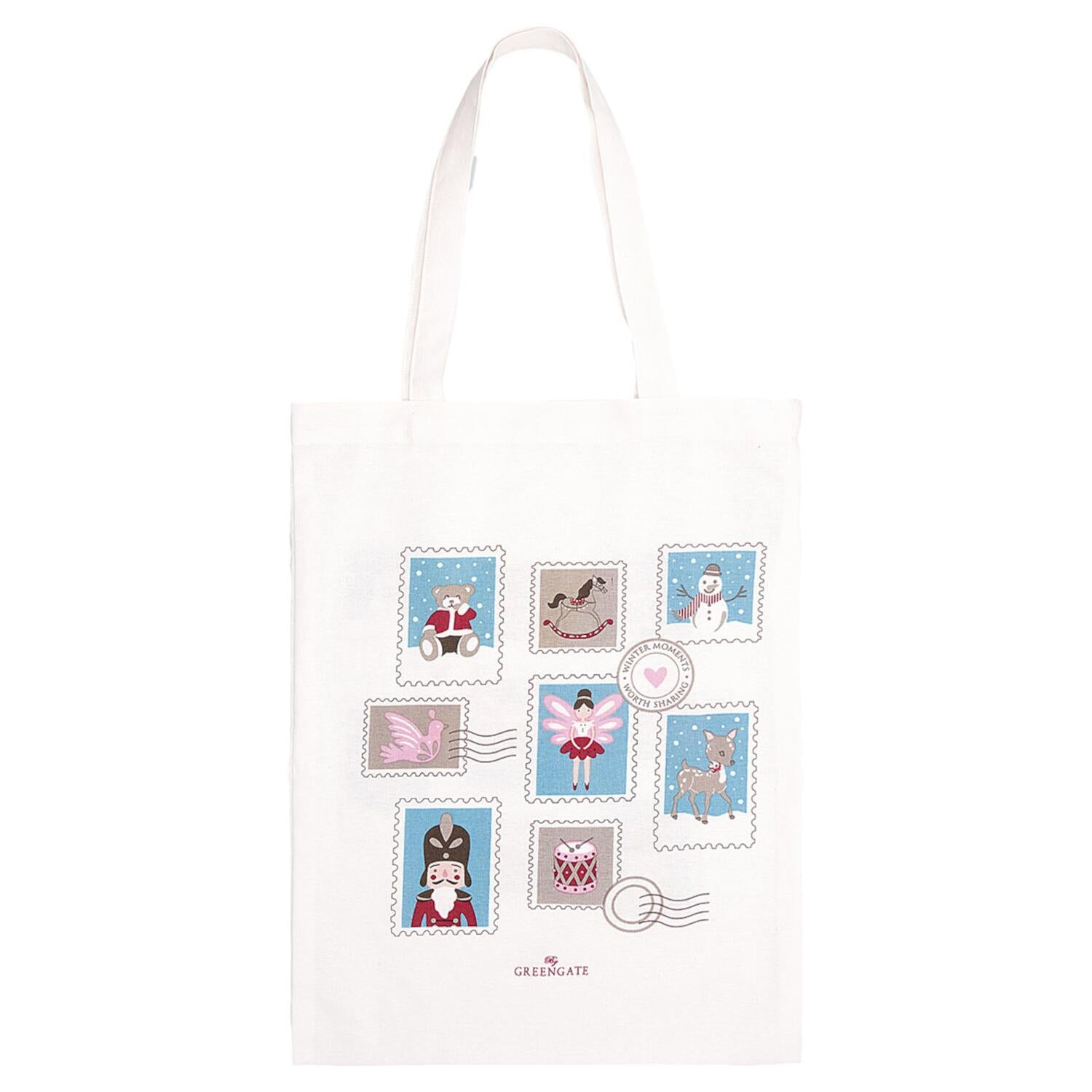 Baumwolltasche "Xmas Letter" - 34x45 cm (Weiß)