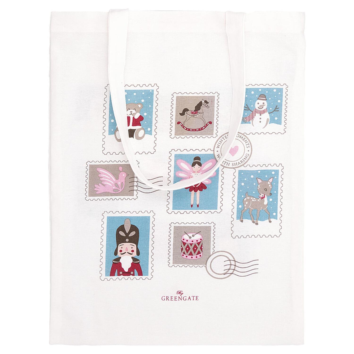Baumwolltasche "Xmas Letter" - 34x45 cm (Weiß)