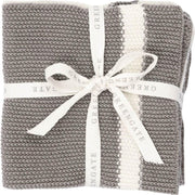Baumwoll-Spültuch "Alice" im 3er-Set - 32x32 cm (Grau)