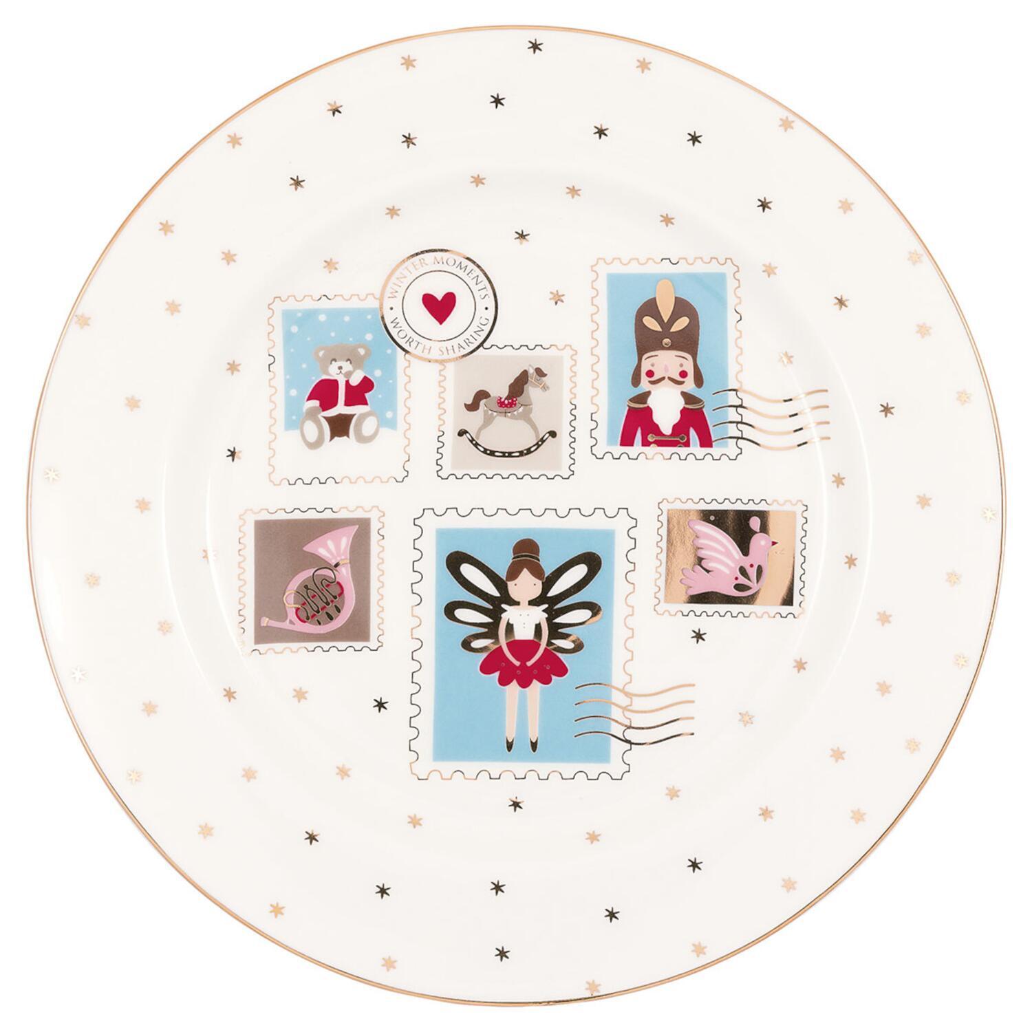 Frühstücksteller "Xmas Letter" - 20,5 cm (Weiß)