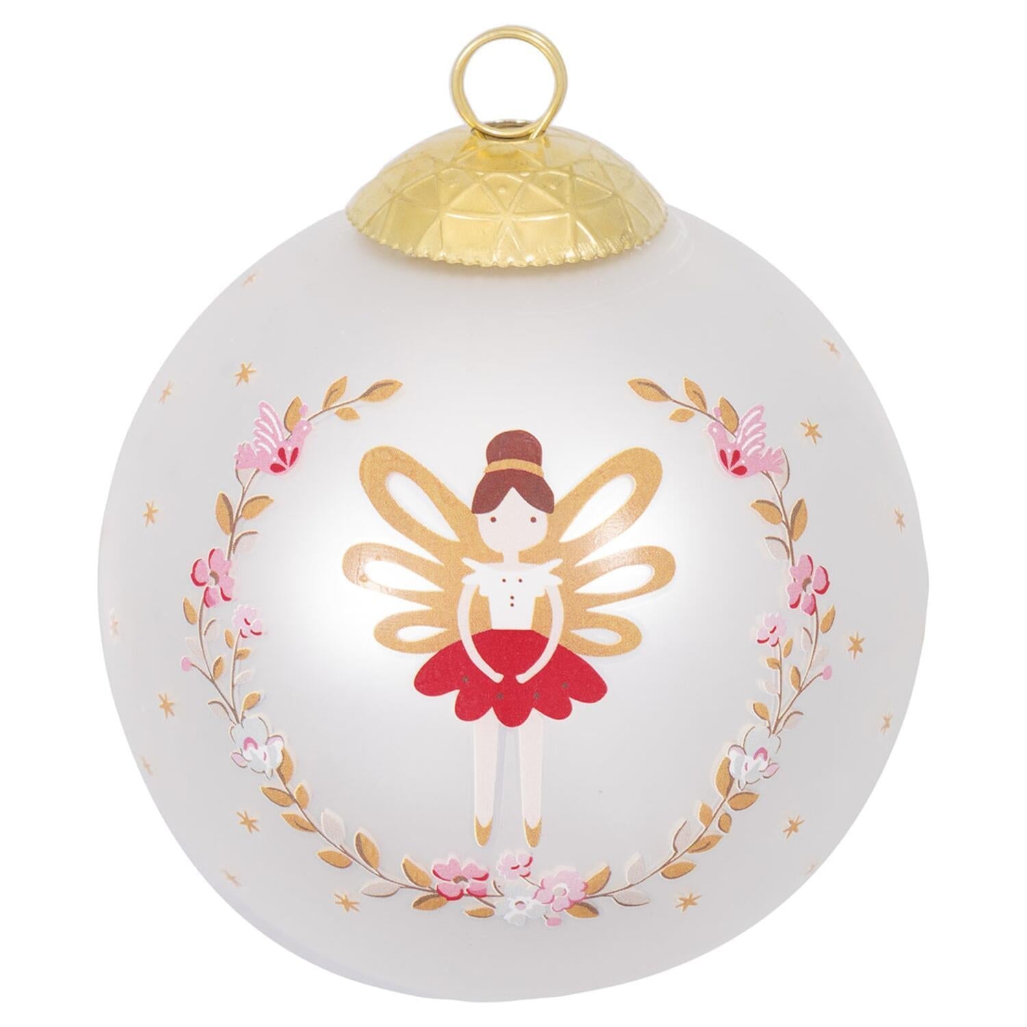 Glaskugel "Cindarella Xmas" 8 cm (Weiß) GreenGate