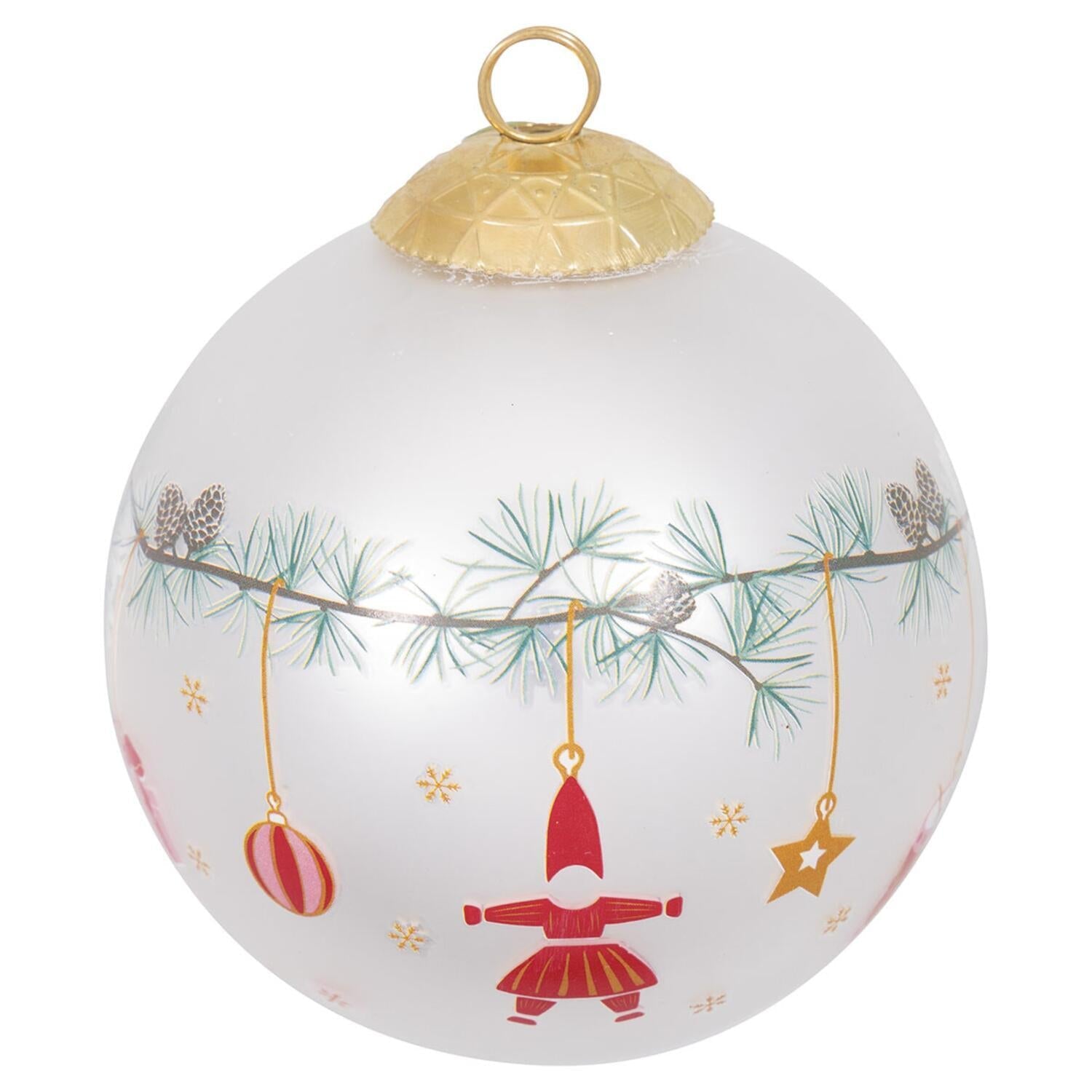 Glaskugel "Juana" - 8 cm (Weiß) GreenGate