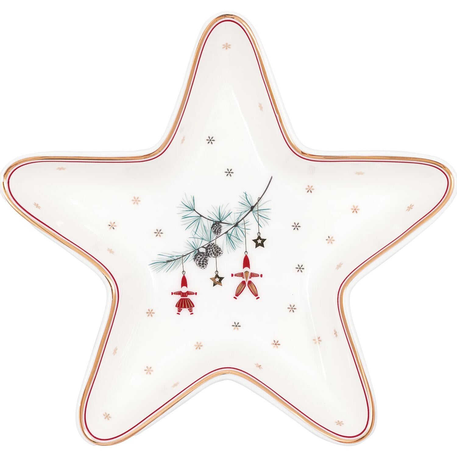 Teller "Star - Juana" - 15,5x15,5 cm (Weiß)