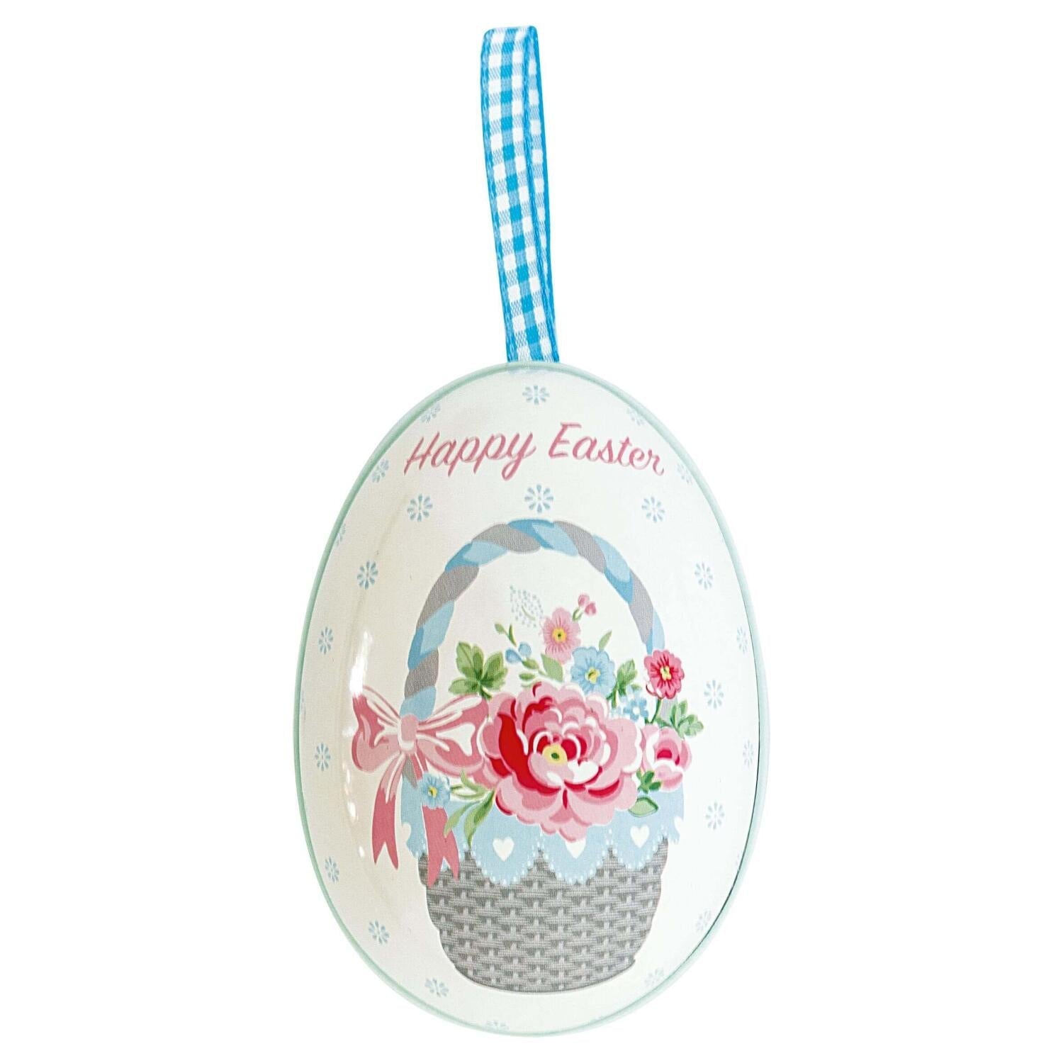 Deko-Anhänger Osterei aus Blech "Alma Easter" im 2er-Set - 13 cm (White) GreenGate